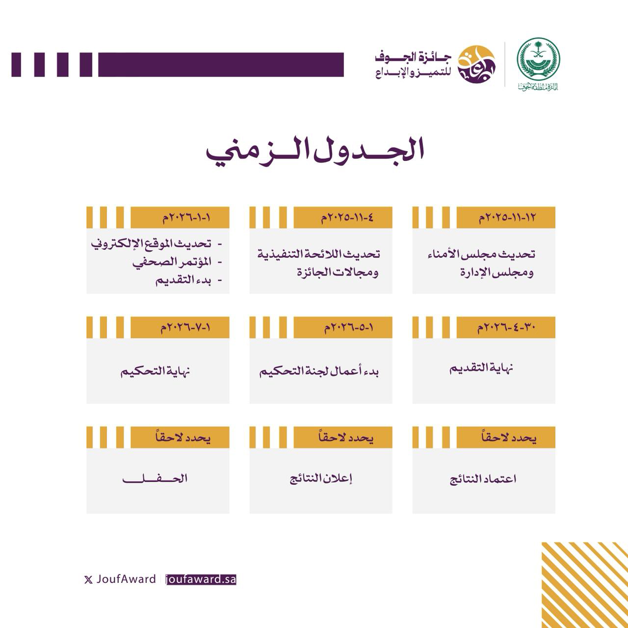 الجدول الزمني